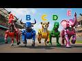 ABC Colorful Safari Animals Song 0142 ABCs Colors Learning Song For Kids Little Bunny Learns