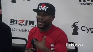Mayweather Talks About What If Tenshin KNOCKS HIM OUT - EsNews Boxing