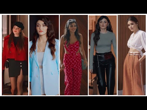 Eda Yildiz Outfits😍 Hande erçel❤ outfits style / Hande erçel lookbook 💕 Hayat Dresses collection 💕🌺