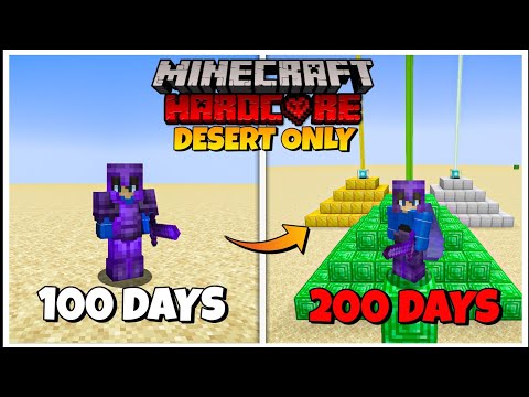 I Survived 200 Days In DESERT Only World In Minecraft HARDCORE | Hindi #minecraft #minecraft100days