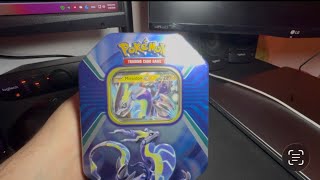 Miraidon Pokemon Tin opening (fast forward ^.^) #pokemon