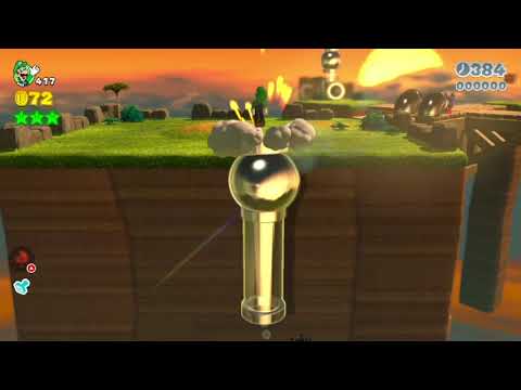 Super Mario 3D World (Switch) 5-4 Itemless Speedrun - Time: 58 (3rd Place)