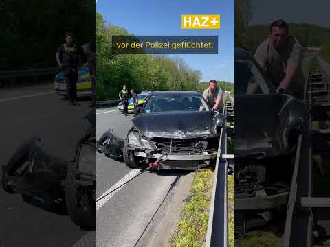 Verfolgungsjagd auf A7 bei Hildesheim #hildesheim #autobahn #polizei #unfall #shorts