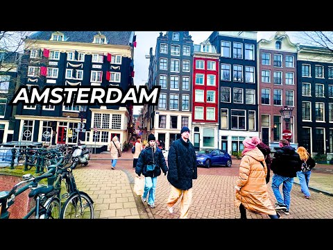 Cold Wednesday in Amsterdam POV Walk Jordaan 🎧 No Talking Immersive 4K