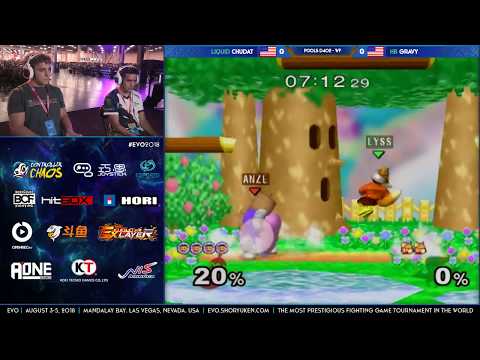 EVO 2018 - ChuDat (Ice Climbers) vs Gravy (Fox) - Pools Round 1 - SSBM