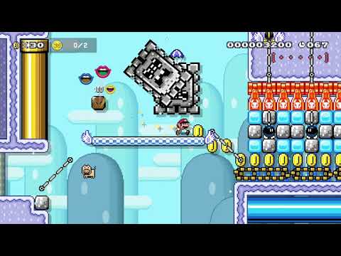 あの~職ポ誰か意図的に荒らしてる ? 【70s】SPEEDRUN ! by 𝑓ћ_▼ハックン▲α 🍄 Super Mario Maker 2 #aiq 😶 No Commentary