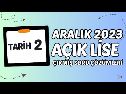 Açık Lise Çıkmış Sorular - Aralık 2023 - Tarih 2