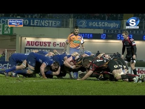 Powerful Pack produces Penalty Try - Leinster v Newport Gwent Dragons 14th February 2014