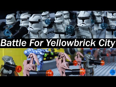 Battle For Yellowbrick City (Lego Star Wars: Clone Wars Battle Stop-Motion) 4K