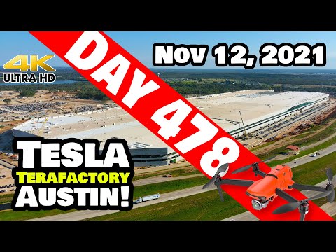 Tesla Gigafactory Austin 4K  Day 478 - 11/12/21 - Texas - FINISHING A SUPER BUSY WEEK AT GIGA TEXAS!