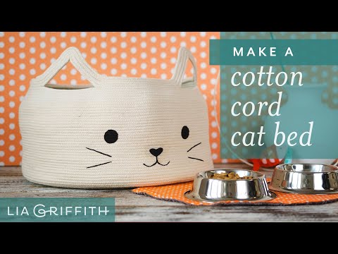 DIY Cat Bed Made from Cotton Cord