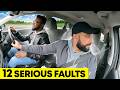 I had to intervene 8 times as Learner Driver makes 12 SERIOUS FAULTS