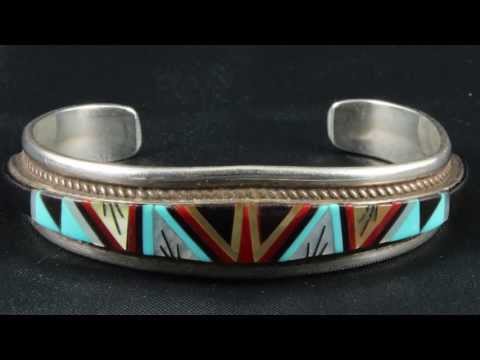 George Francis Native American inlay jewelry Zuni marks