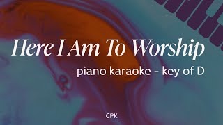 Download lagu Here I Am To Worship Piano Karaoke... mp3