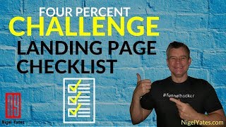 Four Percent Challenge Review - Clickfunnels Landing Page Setup: 4-Step Checklist