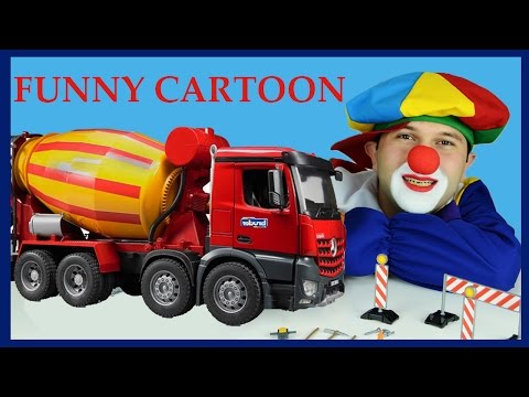 Construction Trucks for Kids Toy Cement Mixer Backhoe Bulldozer