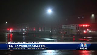FedEx warehouse fire in York
