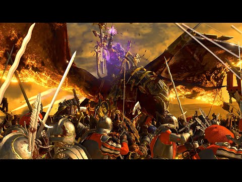 THE EMPIRE vs CHAOS DWARFS - Total War Warhammer 3 cinematic battle