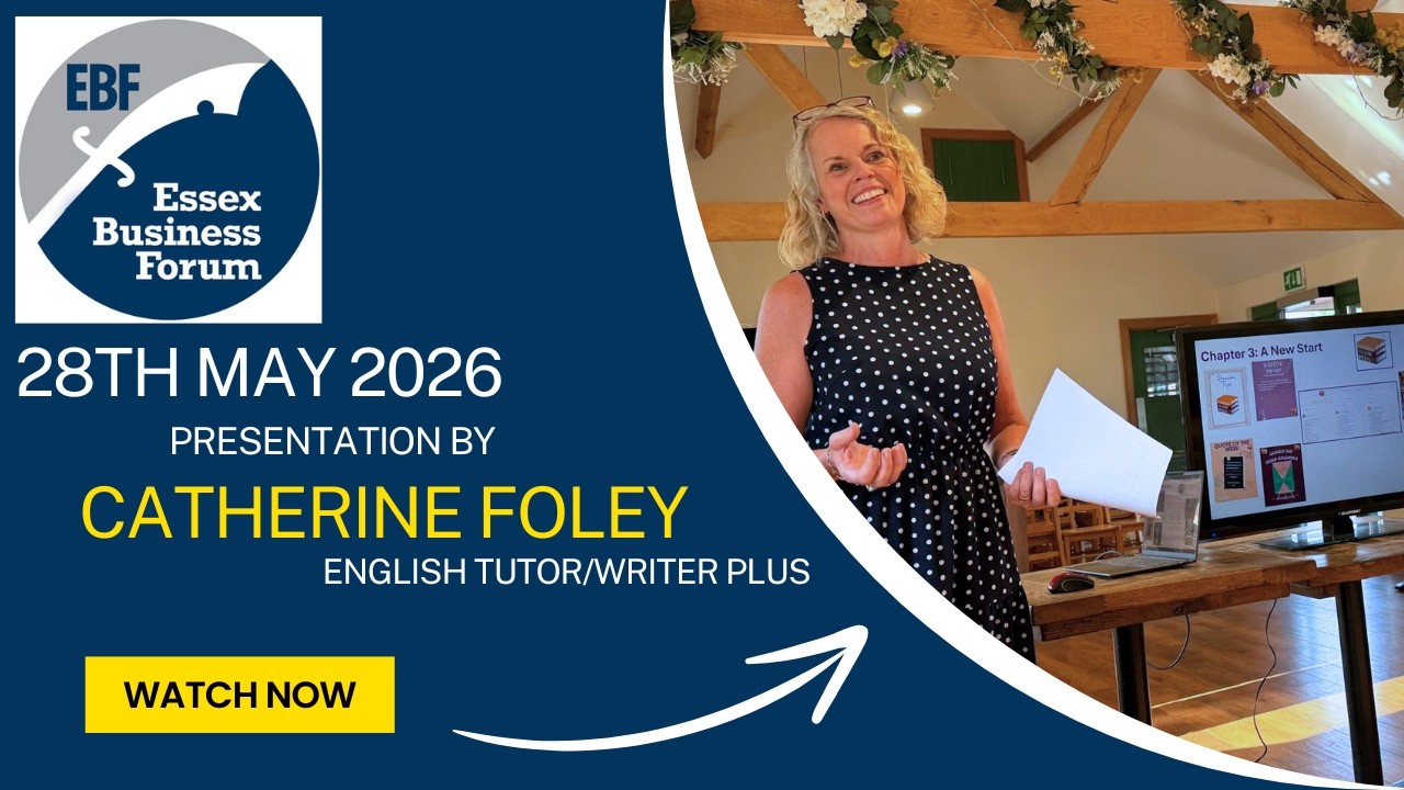 Business Networking Meeting 28/05/26 Catherine Foley - English Tutor Plus - 10 Minute Presentation