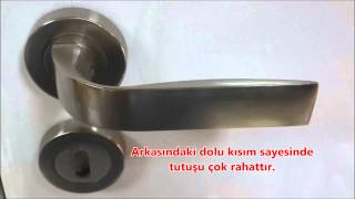 Özcanlar edita saten rozetli oda kapı kolu tanıtımı (www.hirdavatfirsati.com)