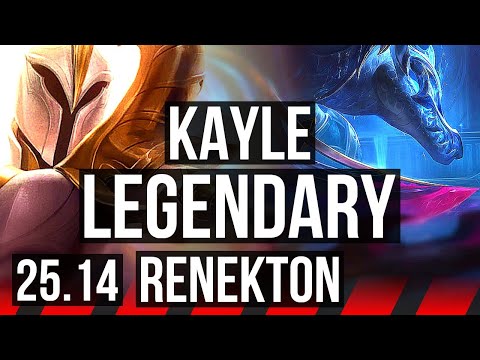 KAYLE vs RENEKTON (TOP) | 91k DMG, 7 solo kills, Legendary | NA Master | 25.14