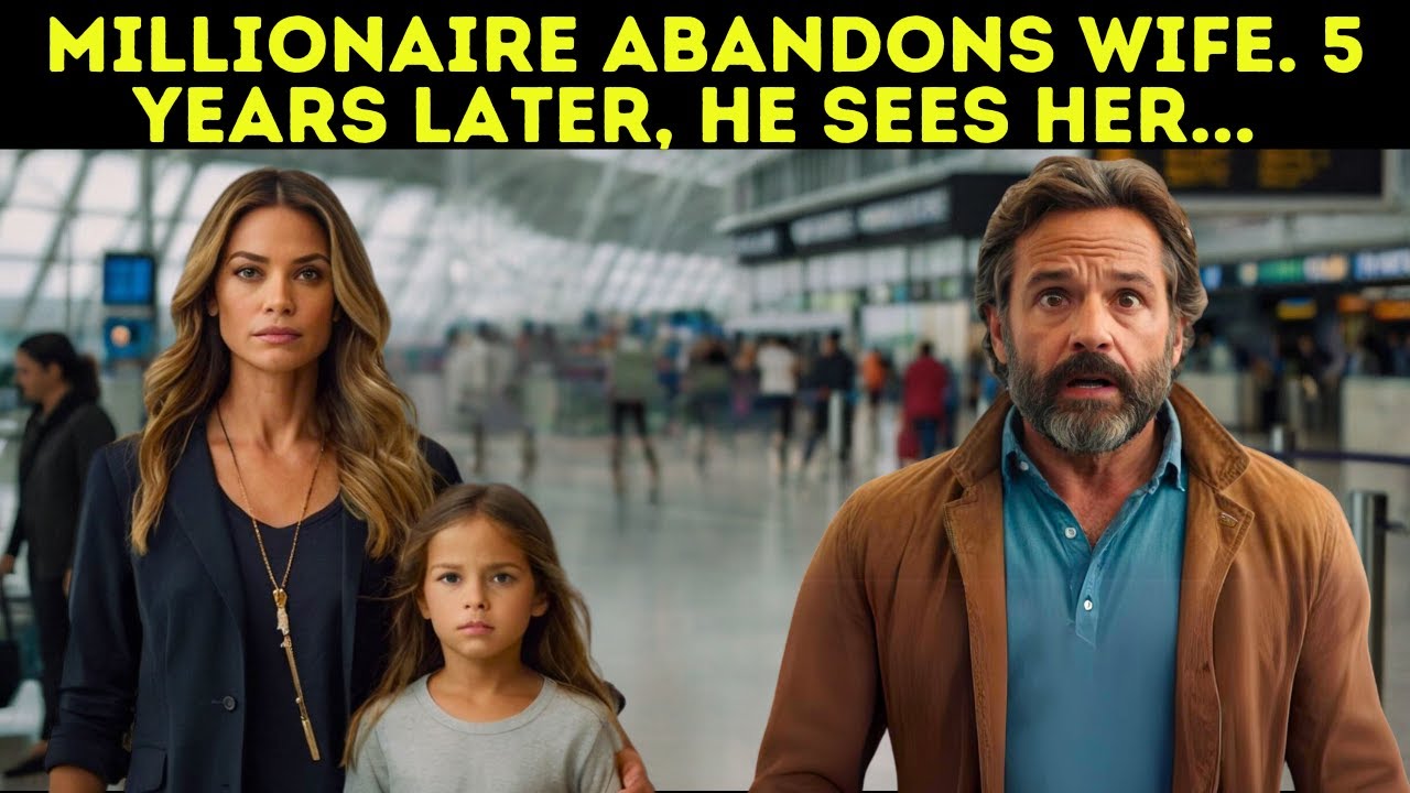 Millionaire Abandons Wife. 5 Years Later, he sees her with a girl who looks like him...