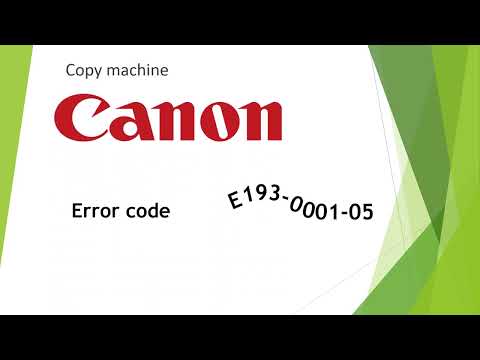 Canon irc error code e193 (E193-0001-05)