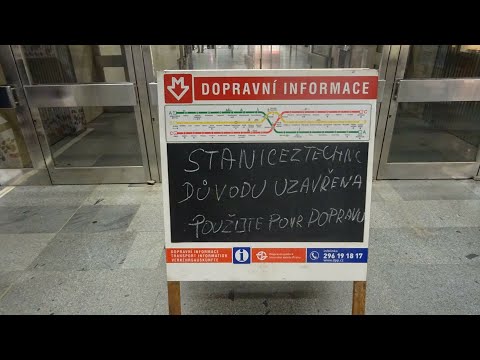 Stanice metra =B= Palmovka byla z technických důvodů uzavřena