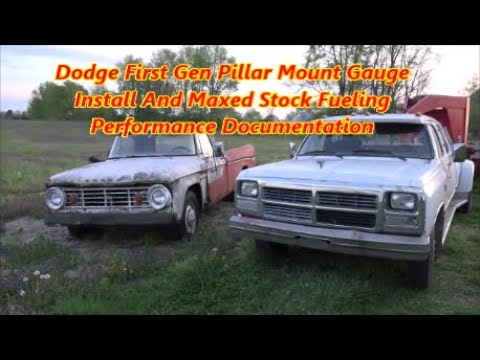 Dodge First Gen Pillar Mount Gauge Pod Install Boost and EGT Also max stock Fueling Performance