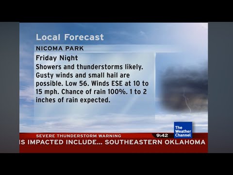 Intellistar 1 SD with Severe Thunderstorm Warning - Oklahoma City/Choctaw, OK (10/23/25)