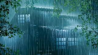 Fall Asleep Instantly in 2 Minutes | Heavy Rain on Tin Roof & Strong Thunder on a Stormy Night