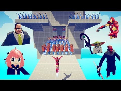 Characters vs 100 Units - Totally Accurate Battle Simulator TABS