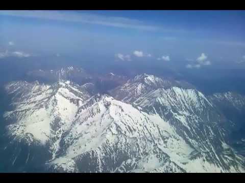 вид с самолёта на кавказские горы