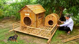 Build stylish and eco friendly dog house from bamboo