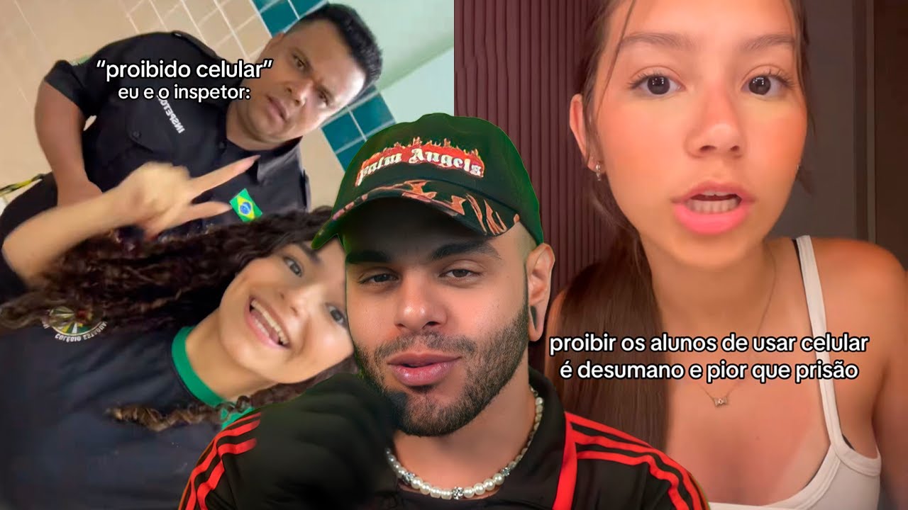 adolescentes revoltados por não poder mais usar celular na escola