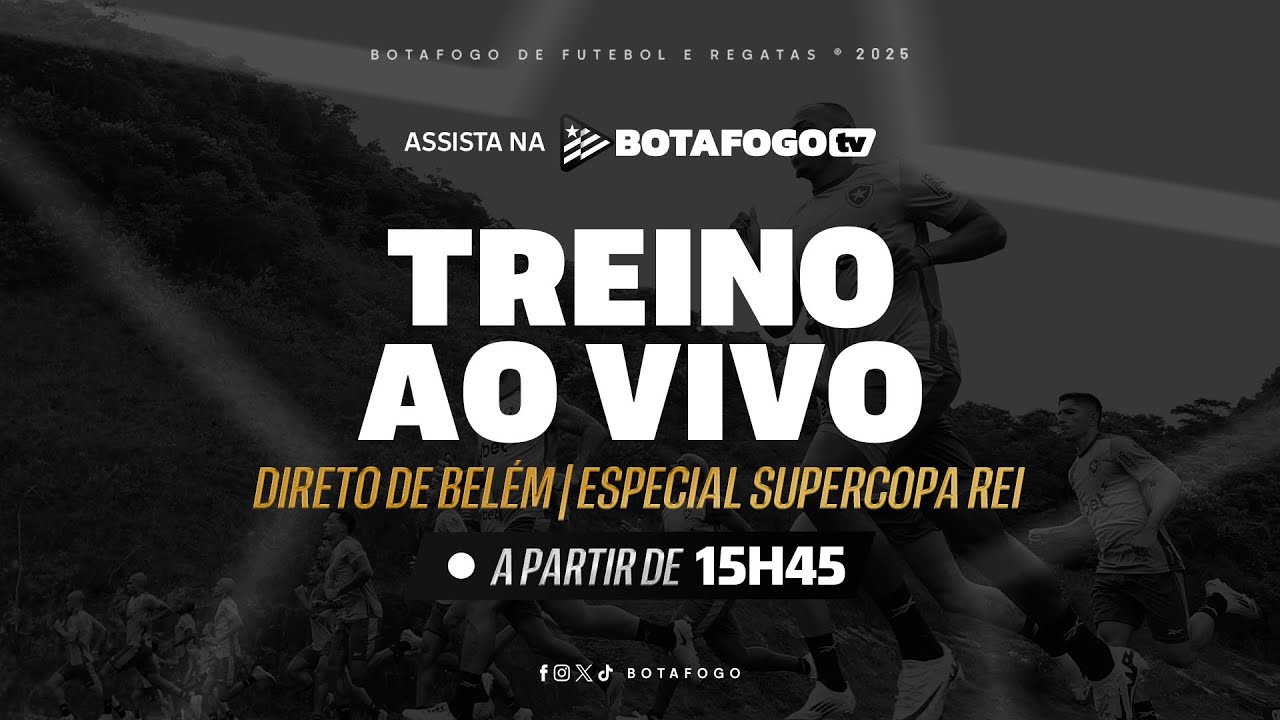 AO VIVO | Botafogo TV transmite treino em Belém na véspera de Supercopa do Brasil contra o Flamengo