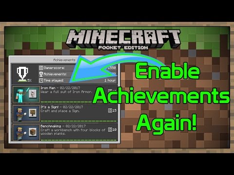 CameronTheWolf - Minecraft PE: How to Enable Achievements!  [Tutorial]
