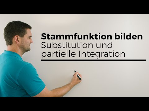 Stammfunktion bilden mit Substitution und partielle Integration | Mathe by Daniel Jung