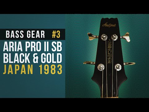 Aria Pro II SB Black & Gold I Bass Gear #3