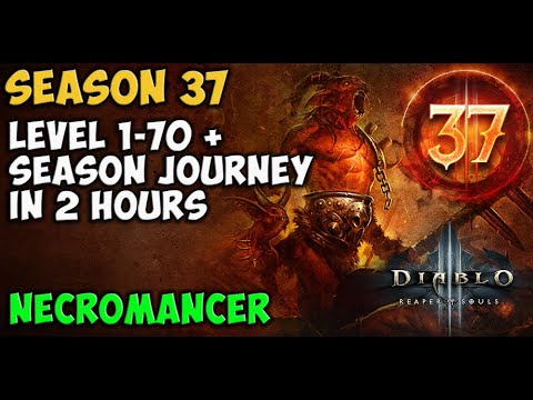 Leveling 1-70 + Season Journey in 2 hours Fresh Season Start Necromancer season 37 NO CR Cache