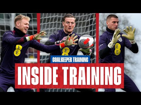 England Goalkeeper Training - Jordan Pickford, Ramsdale & Johnstone GK Training