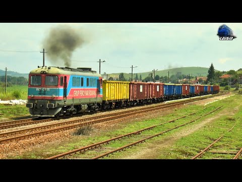 LDE2100 60-1578-3 & ST43 60-1546-0 & Marfar GFR Freight Train in Gara Aghireș Station - 22 July 2020