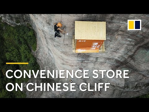 This Convenience Store Hanging From The Side Of A Mountain Has The Most Bonkers Location