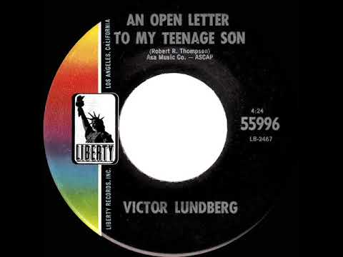 1967 HITS ARCHIVE: An Open Letter To My Teenage Son - Victor Lundberg (mono 45)
