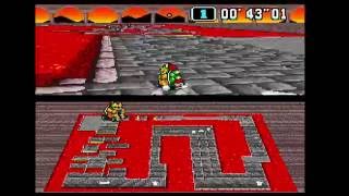 Super Mario Kart (SNES) - Bowser Castle 3 in 1'37''17