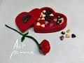 St Valentine S Day Chocolate Red Rose Polymer Clay Miniature DIY
