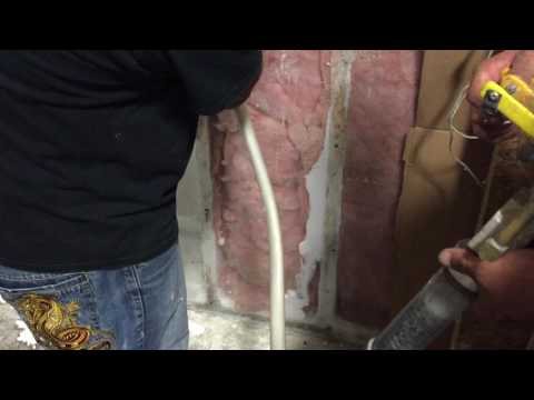 Injection Foam in a Fiberglass Insulated Cavity