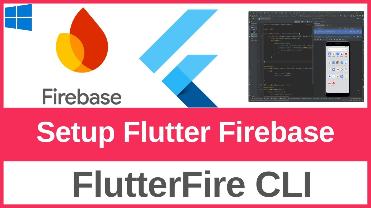 Setup Flutter Firebase using FlutterFire CLI on Windows 11| Flutter & Firebase Integration