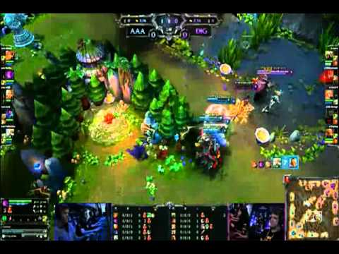 LoL - IEM Hanover - aAa vs Dignitas - Yellowstar double kill on start of the game!