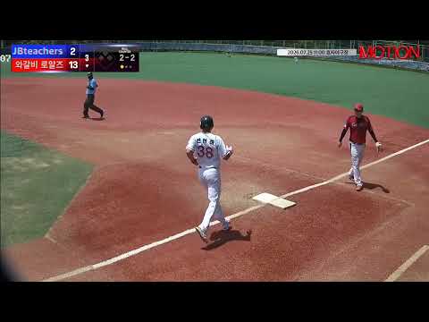 와갈비 로얄즈 vs JBteachers 경기 영상 | 7/25 (효자야구장)
